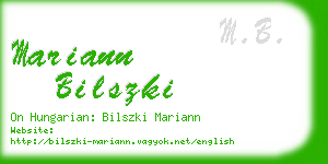 mariann bilszki business card